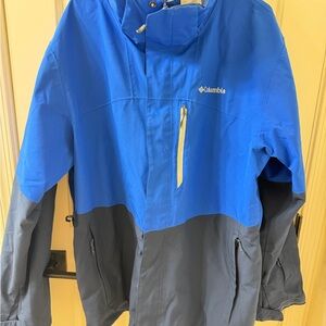 Columbia Blue and Dark Gray Ski Jacket